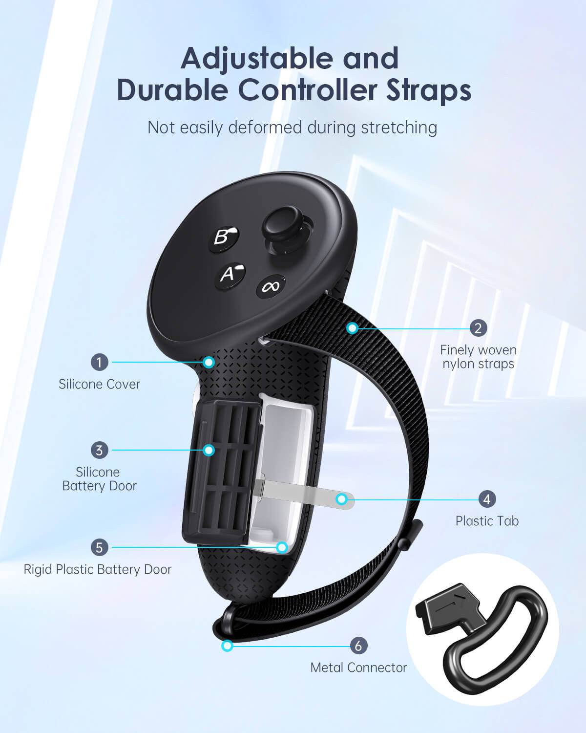 MaeckerVR Controller Grips with Battery Door for Meta Quest 3S/Quest 3 - MaeckerVR