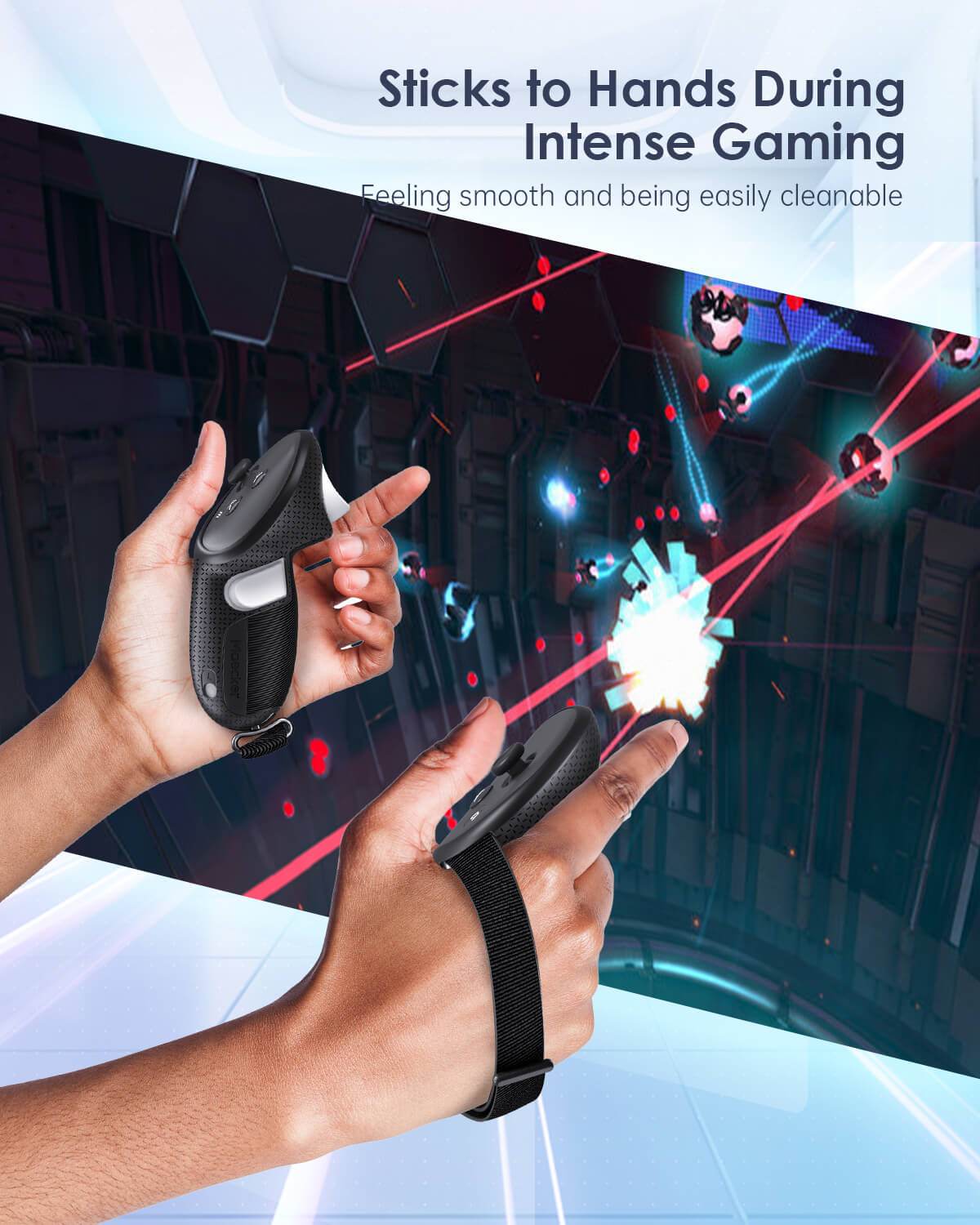 MaeckerVR Controller Grips with Battery Door for Meta Quest 3S/Quest 3 - MaeckerVR