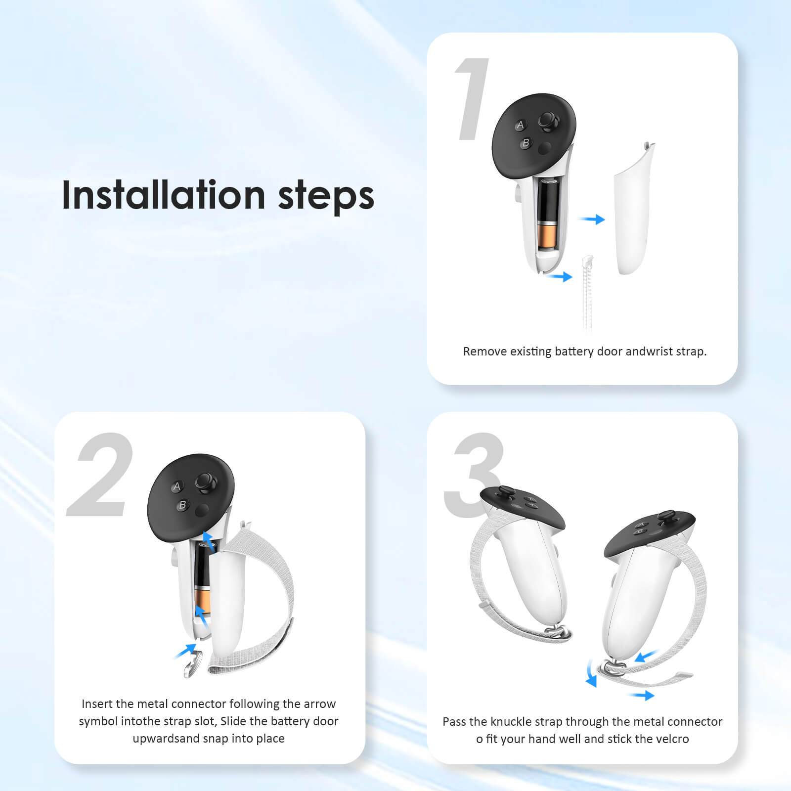 MaeckerVR Anti-Slip Controller Straps for Meta Quest 3S/Quest 3 - MaeckerVR