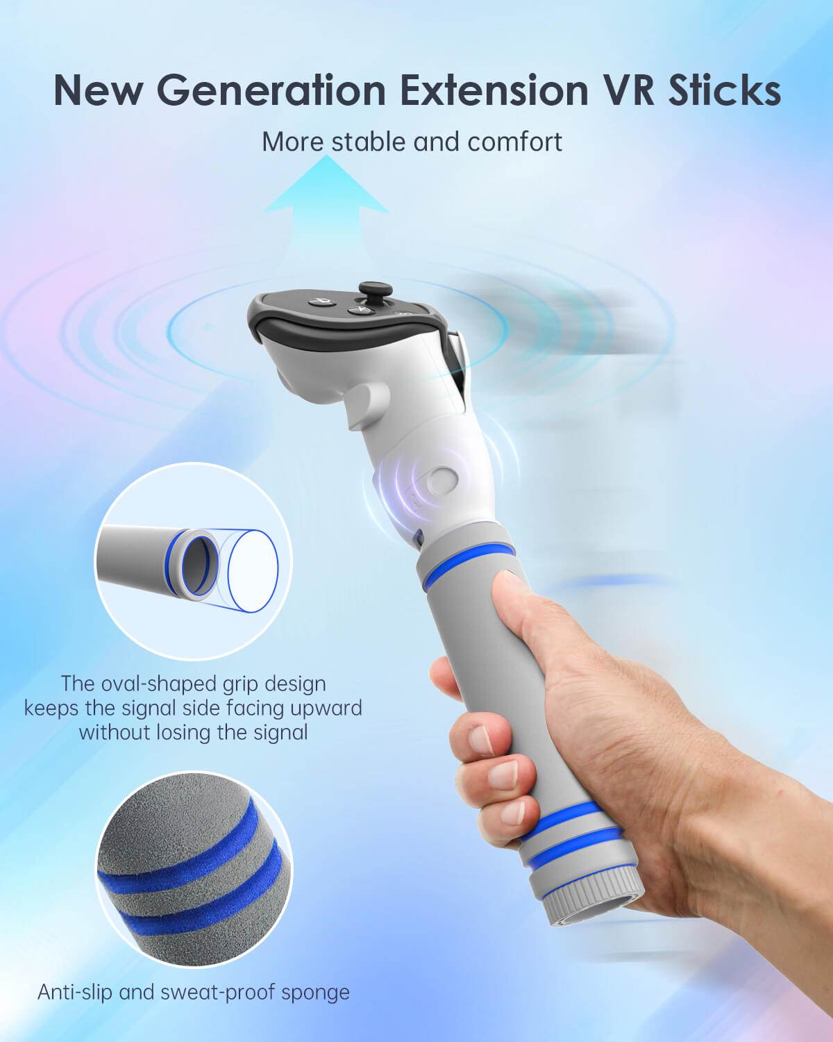 MaeckerVR Multipurpose 3-in-1 Extended Handles for Meta Quest 3S/Quest 3 - MaeckerVR