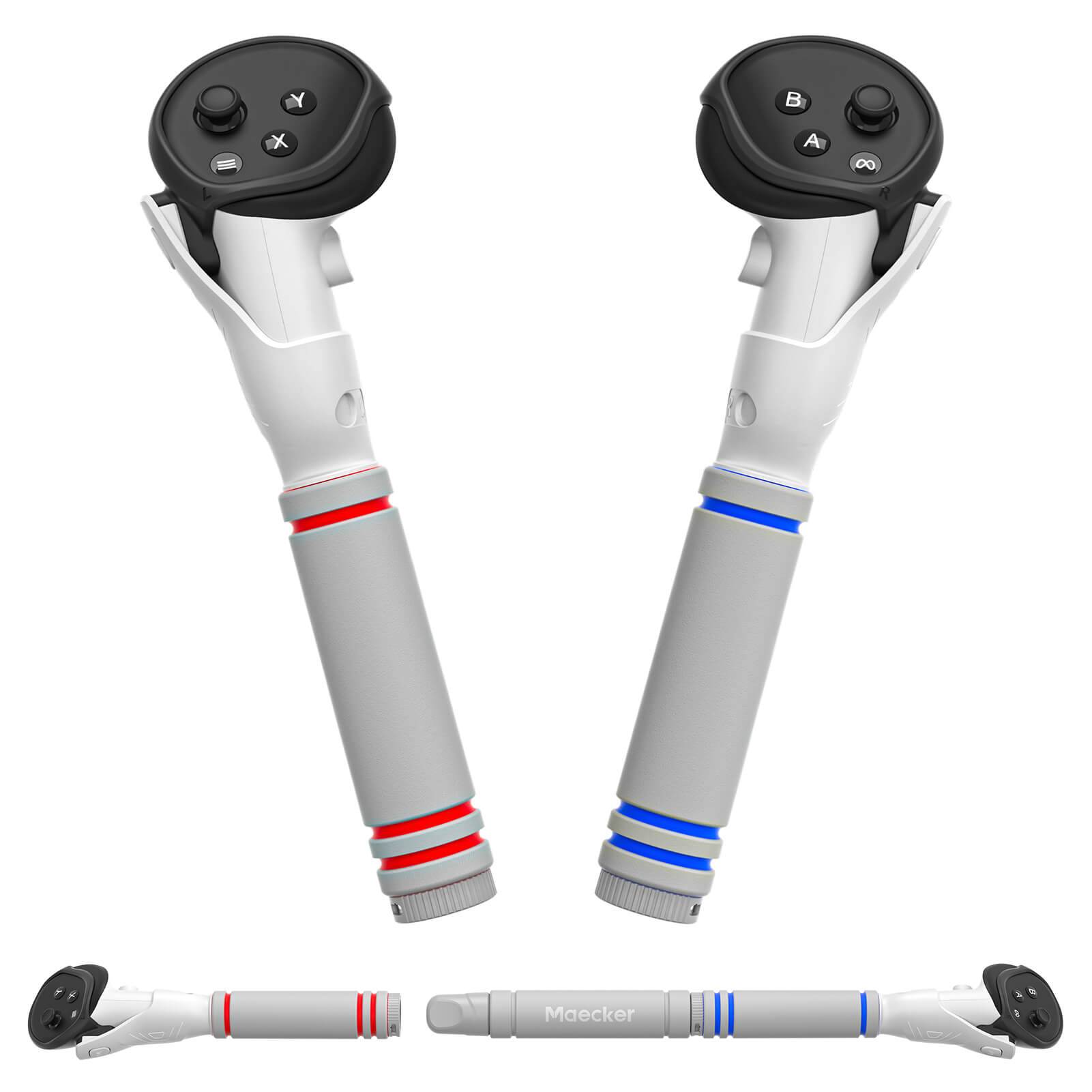 MaeckerVR Multipurpose 3-in-1 Extended Handles for Meta Quest 3S/Quest 3 - MaeckerVR