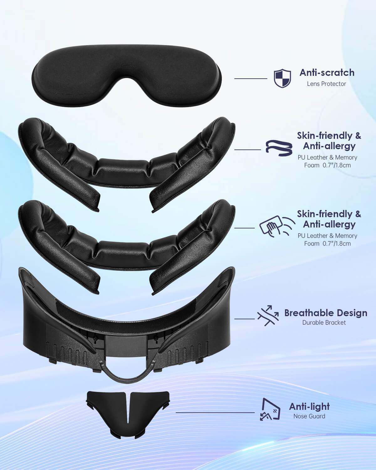 MaeckerVR PU-Leather Face Cover for Meta Quest 3 - MaeckerVR