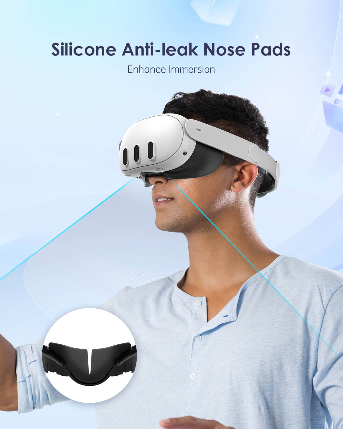 MaeckerVR PU-Leather Face Cover for Meta Quest 3 - MaeckerVR