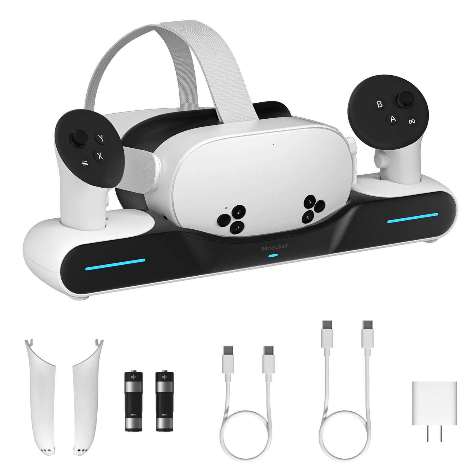 MaeckerVR Charging Dock with Magnetic Charger for Meta Quest 3S/3