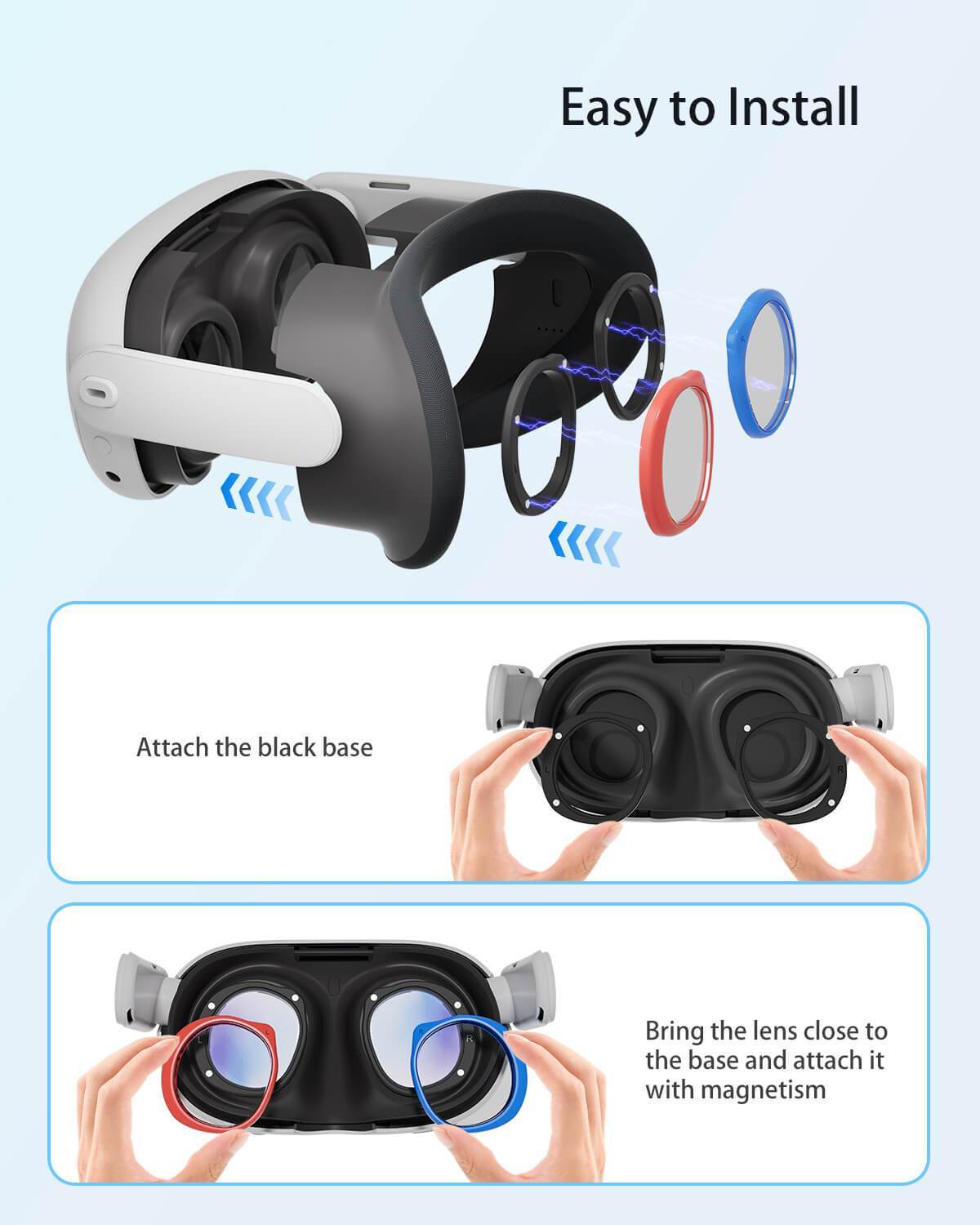 MaeckerVR Quest 3 Plano Lenses with Blue Light Protect - MaeckerVR