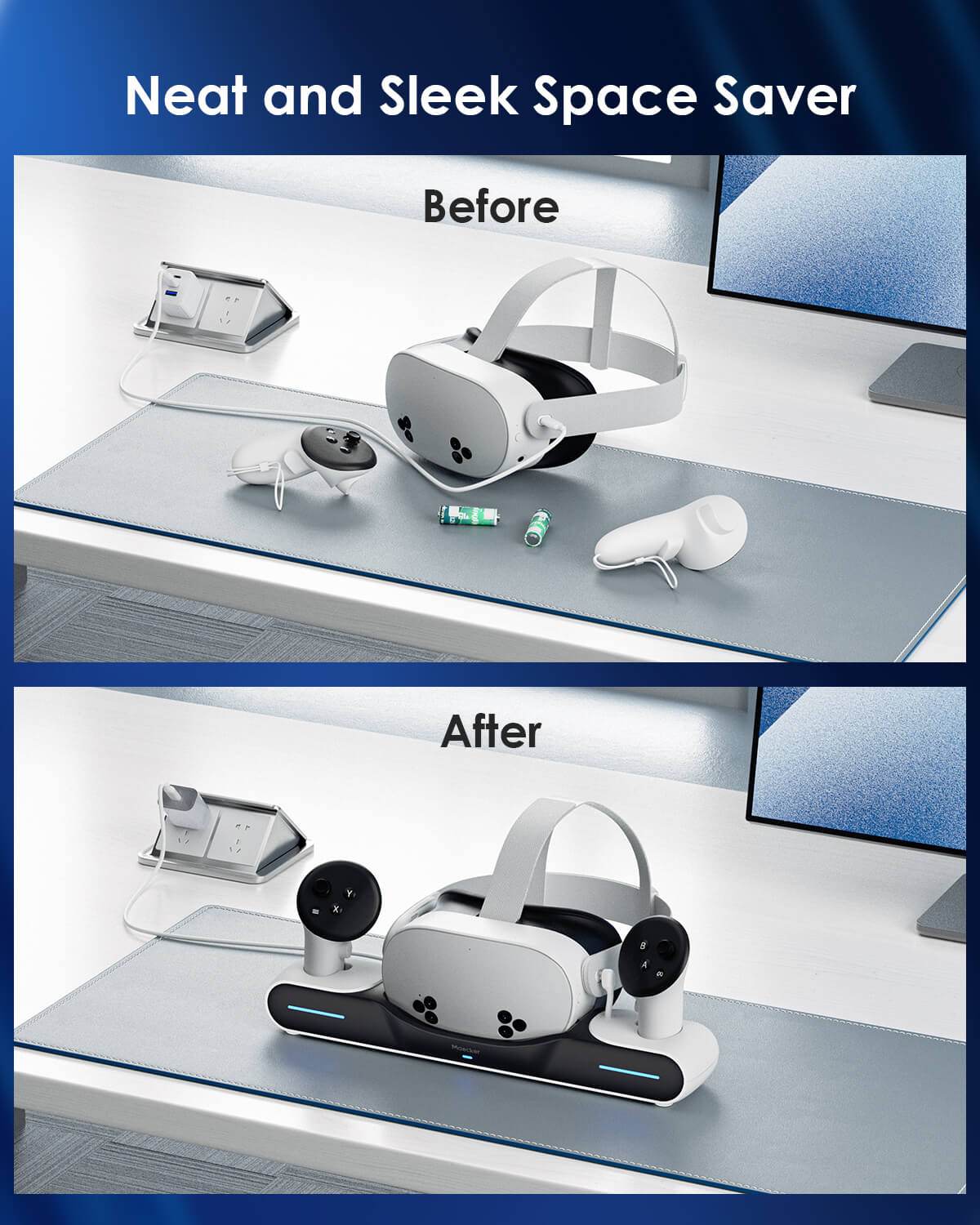 MaeckerVR Charging Dock with Magnetic Charger for Meta Quest 3S - MaeckerVR