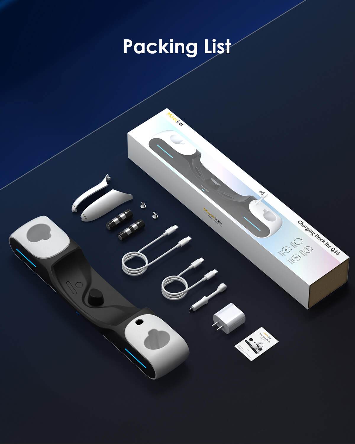 MaeckerVR Charging Dock with Magnetic Charger for Meta Quest 3S - MaeckerVR