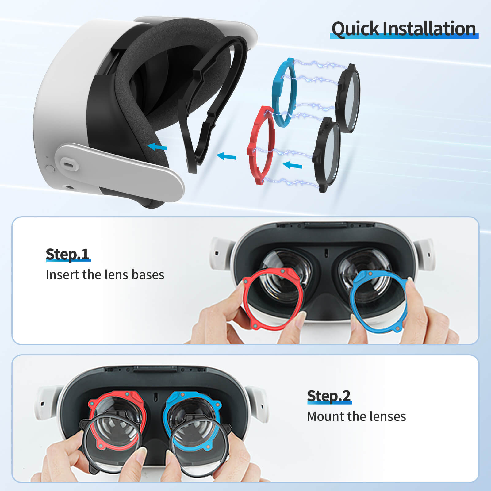 MaeckerVR Prescription Lenses with Blue Light Protect for Quest 3S