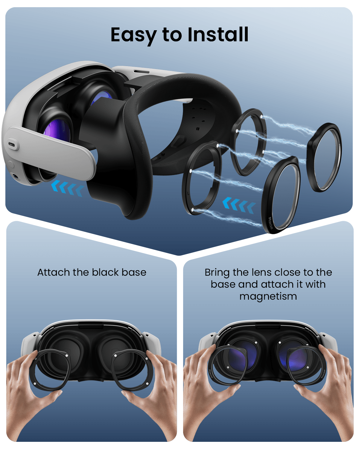 Quest 3 Prescription Lenses (Black)