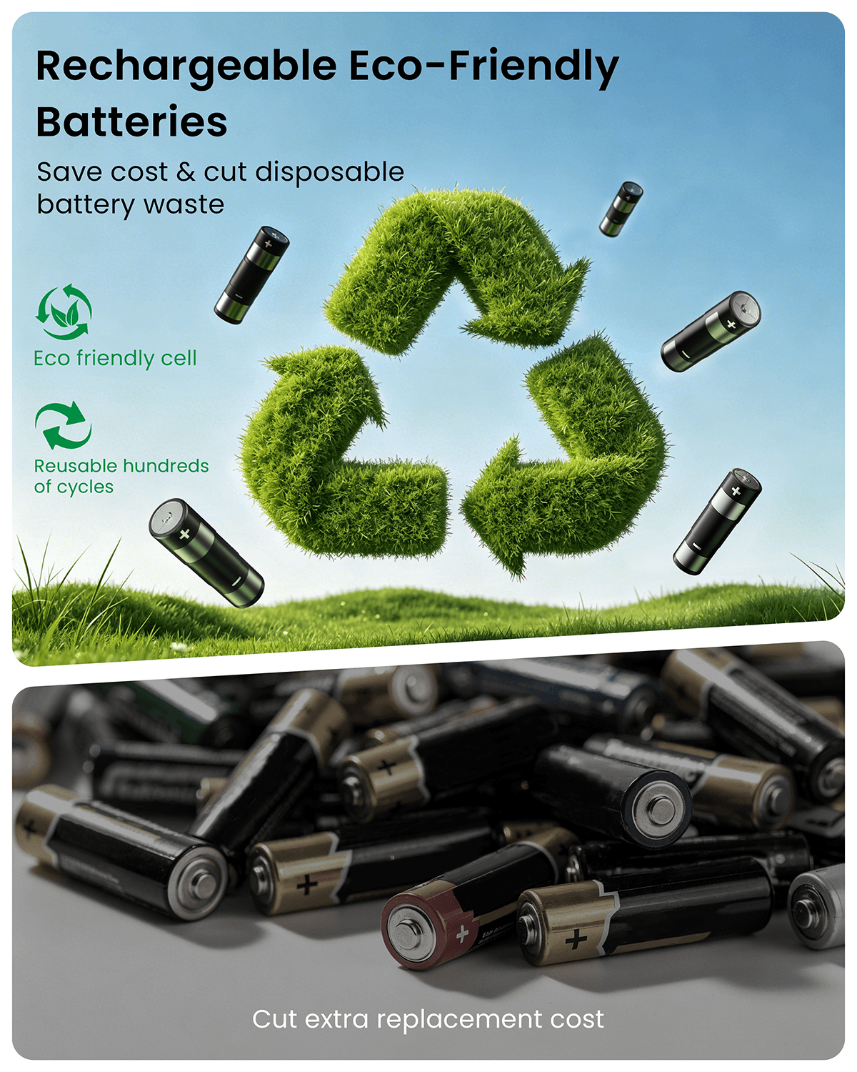 Controller Battery Replacement Kit for MaeckerVR Charging Dock