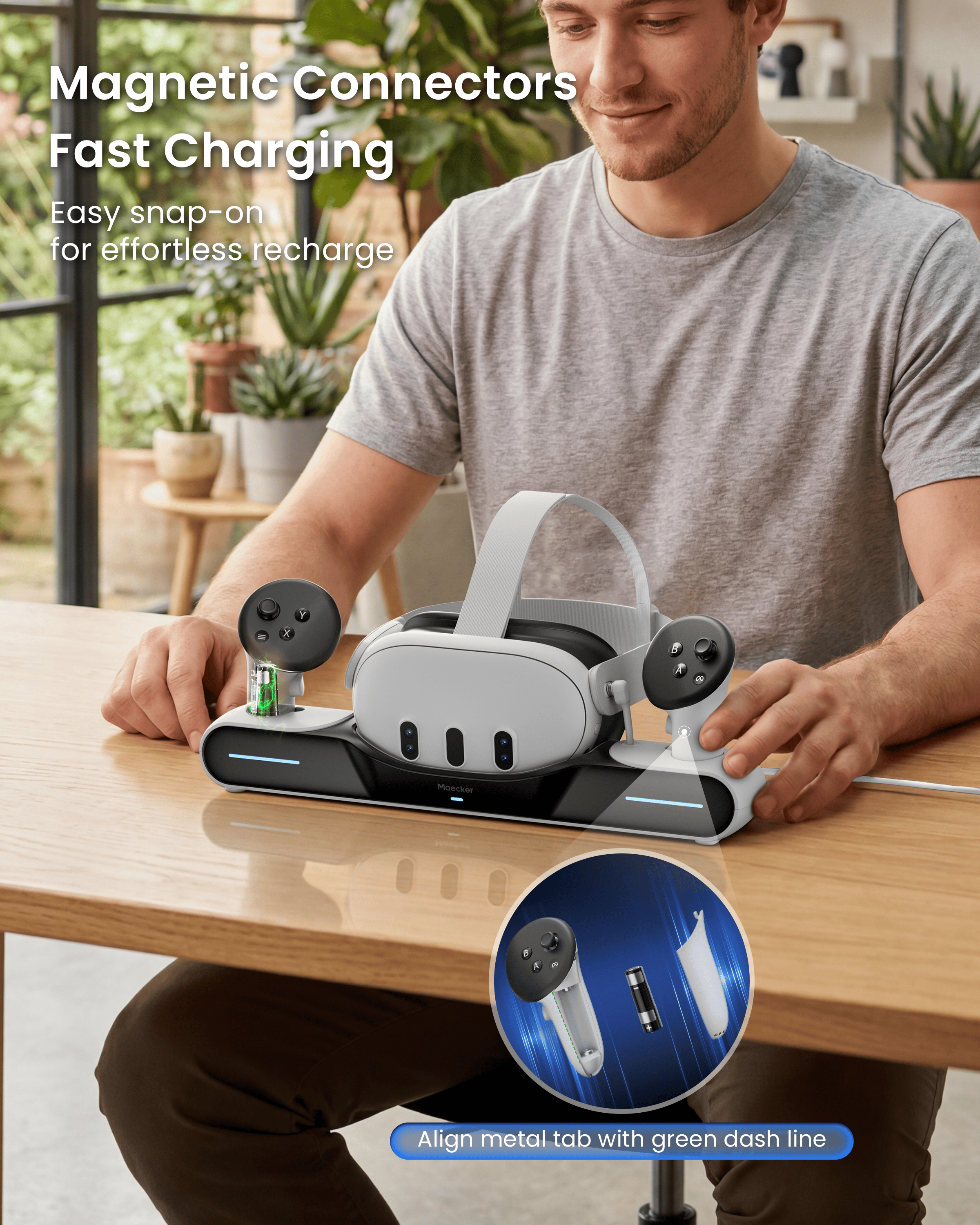 Controller Battery Replacement Kit for MaeckerVR Charging Dock